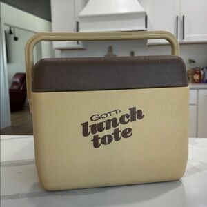 Vintage Gott Lunch Tote Cooler‎ 1806 Brown Tan Retro 1970s 1980s